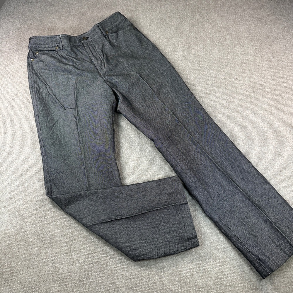 Linda Allard Ellen Tracy Silk Blend Grey Micro Pattern Straight Leg Pants Size 6